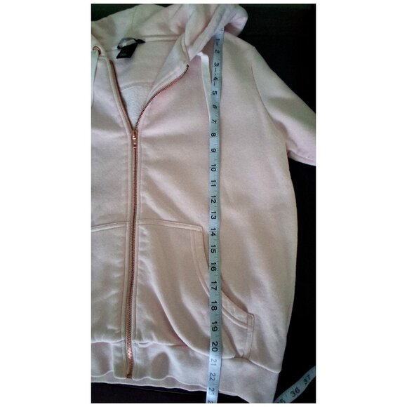 Women's H & M Pink Zip Up Hoodie, with Copper Details, Small - Picture 12 of 12